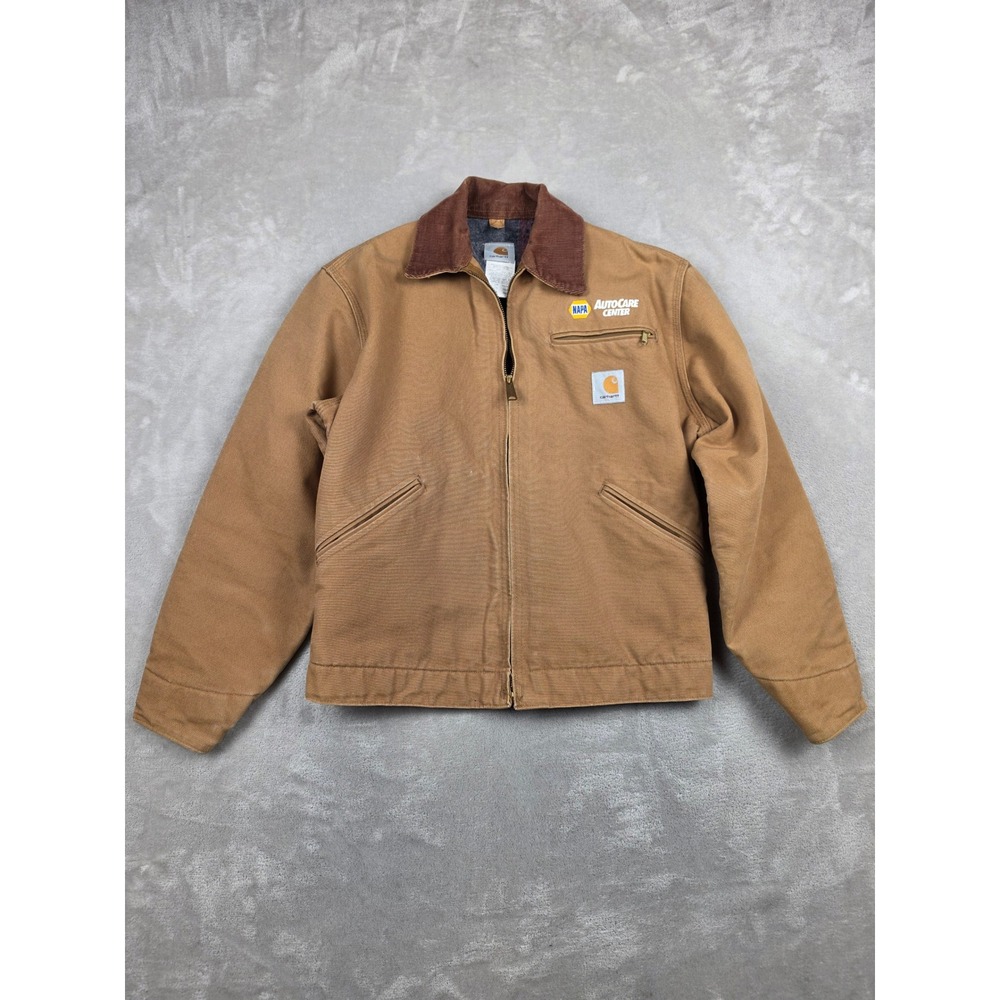 Vintage Carhartt Detroit Jacket Mens Size 38 Small Brown J01 Blanket Lined Y2K